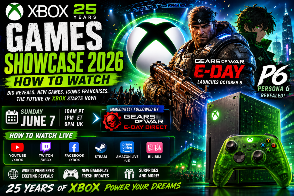 Xbox Showcase 2026 announcement poster